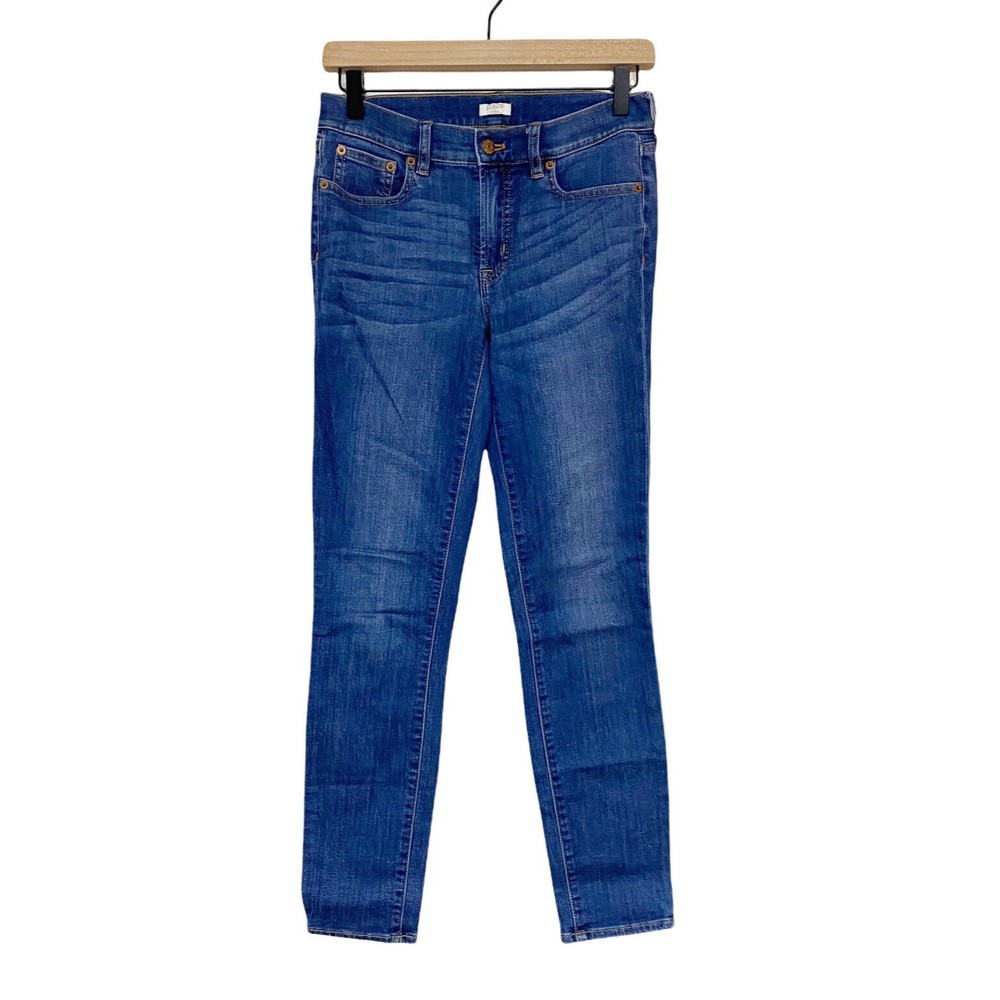 J Crew Stretch Skinny Jeans Women's Blue Low Rise Denim Pants Size 28
